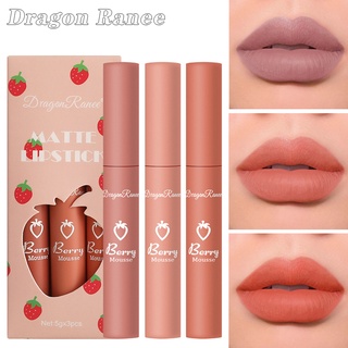 Dragon Ranee ลิปสติก เนื้อแมตต์ กํามะหยี่ ติดทนนาน ชุดลิปสติกเนื้อลิควิด กันน้ํา สีนู้ด ธรรมชาติ เกาหลี ชุดลิปสติก ลิปแมตต์ เครื่องสําอางแต่งหน้า