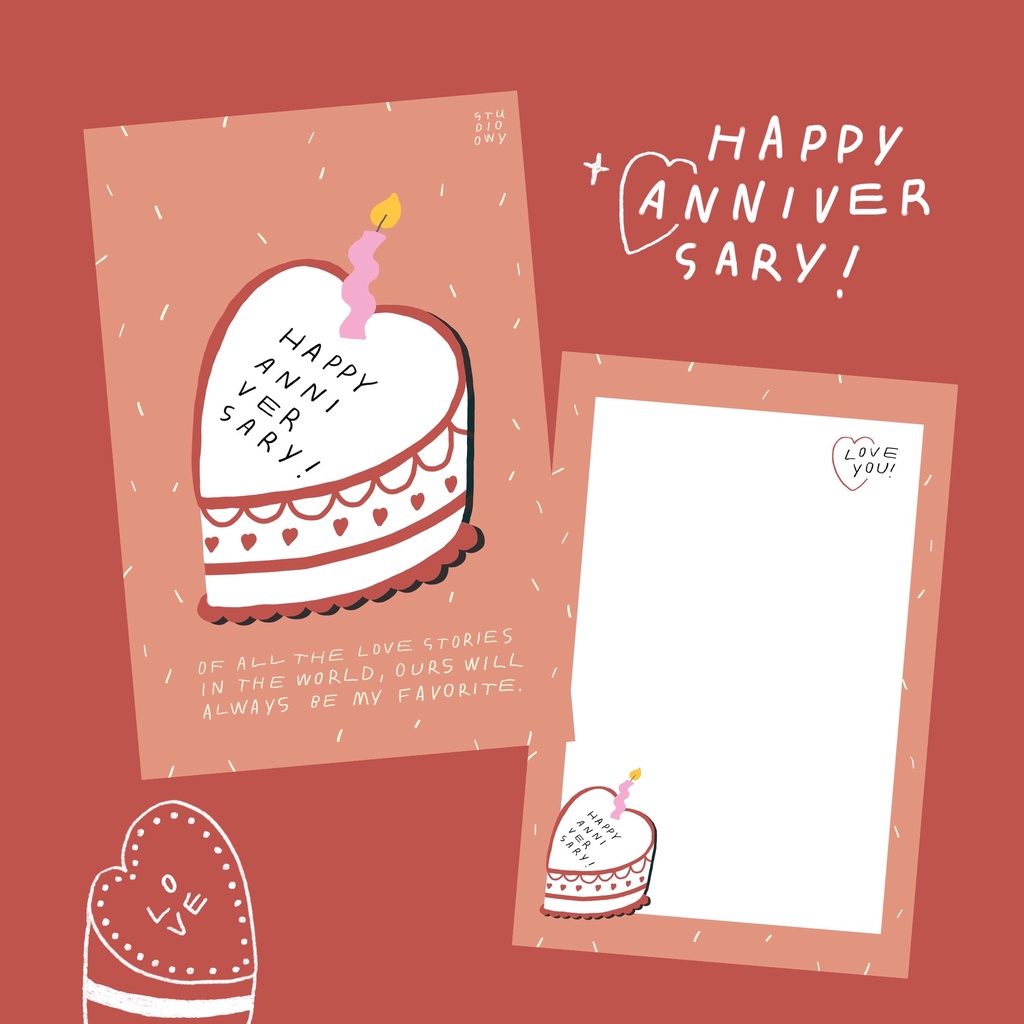 ภาพสินค้าSTUDIO.OWY : Anniversary Card การ์ดวันครบรอบ จากร้าน studio.owy บน Shopee ภาพที่ 2