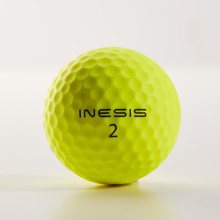 ลูกกอล์ฟ ลูกกอล์ฟ Golf Ball รุ่น SOFT 500 MATT แพ็ค 12 ลูก 500 Soft Matt Yellow Golf Ball X12 INESIS