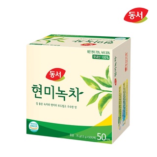 ชาเขียวเกาหลีผสมข้าวกล้องคั่ว dongseo brown rice green tea hyeonmi nokcha 동서 현미녹차