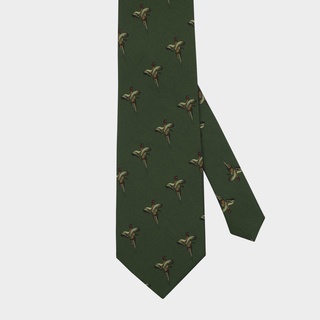 Classic Green Bird Necktie: เนคไทสีเขียว ลายนก