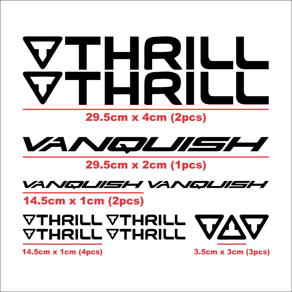 Thrill Vanquish Bicycle Pack Sticker- สติ๊กเกอร์ติดรูปลอกจักรยาน ...