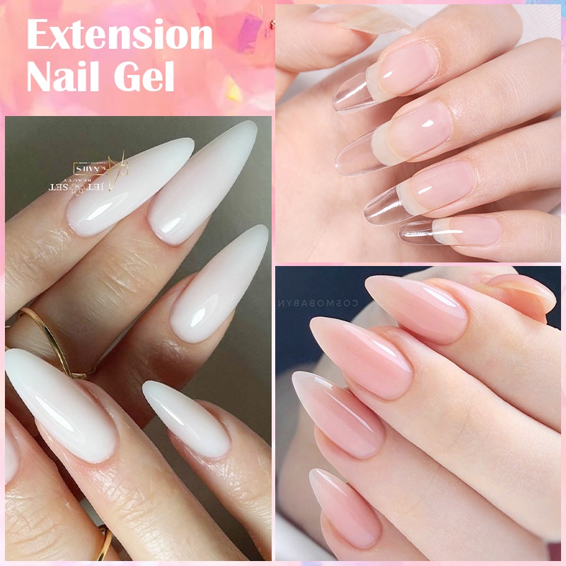 lilycute-อุปกรณ์ต่อเล็บเจล-uv-led-แบบใส-สีชมพู-สีขาว-สําหรับตกแต่งเล็บ