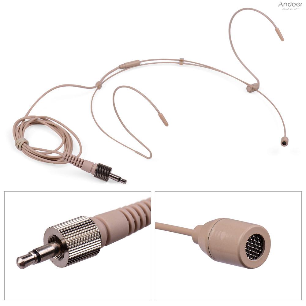 lightweight-headworn-headset-microphone-condenser-mic-3-5mm-plug-compatible-with-sennheiser-wireless-bodypack-transmitter