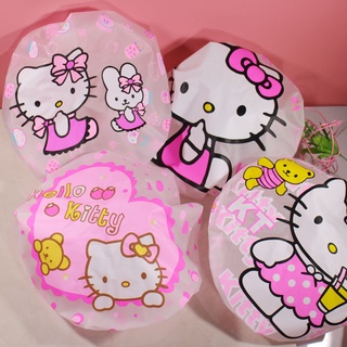 สินค้า 【Ready Stock】Ladies Cartoon Adult Shower Cap Creative Hello Kitty Shower Cap Reusable Waterproof Cap