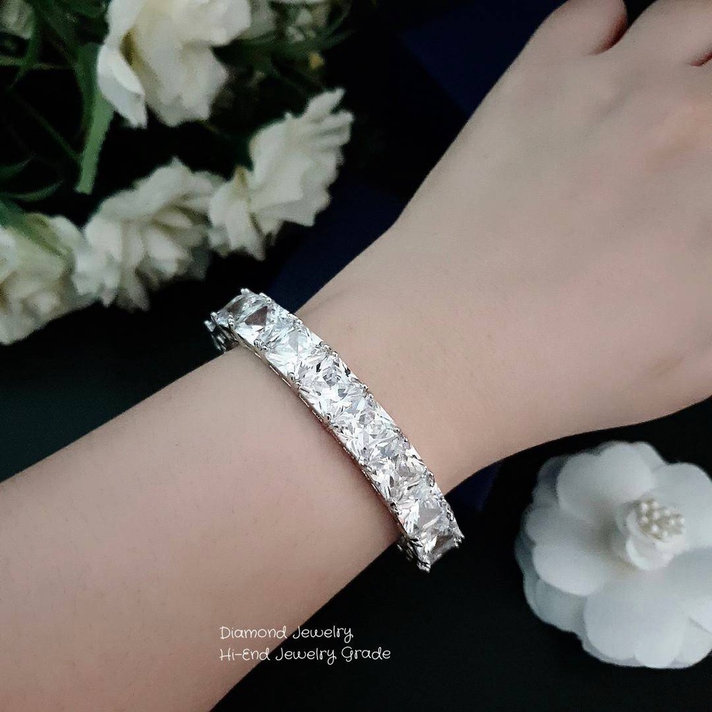 diamond-bangle-กำไลเพชร-cz-แท้-ดีไซน์โมเดิร์น-งานเพชรรอบวงอย่างดีค่ะงานฝังเป๊ะมากกกกกกก-งานฝังเพชร