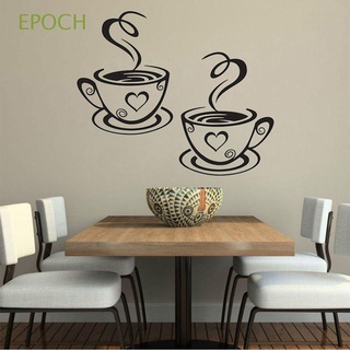 Epoch สติกเกอร์ ลายแก้วกาแฟ เทร็บดี้ สวยงาม สําหรับตกแต่งผนัง ห้องครัว ร้านอาหาร