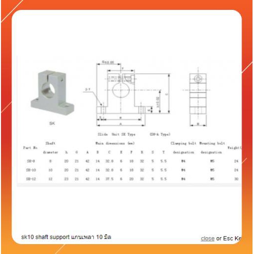 sk12-shaft-support-แกนเพลา-12-mm