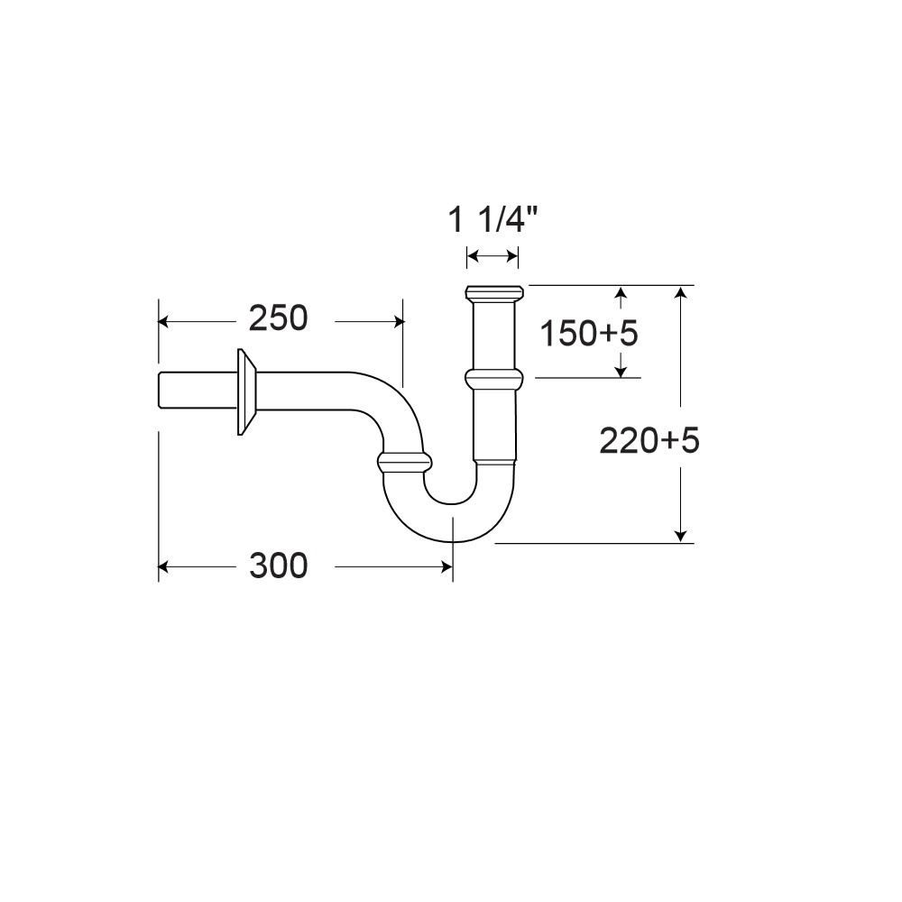 american-standard-ท่อน้ำทิ้งอ่างล้างหน้าพีแทรป-a-8100-n-30-ซม