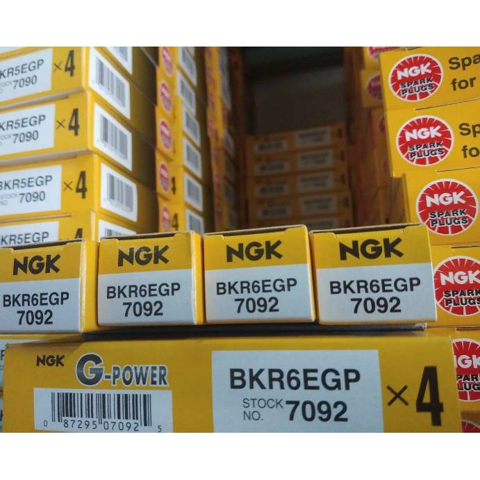 หัวเทียน-ngk-bkr6egp-7092-platinum-4หัว-เหมาะสำหรับรถที่ใช้หัวเทียนเบอร์ทั่วไป-ngk-แท้100