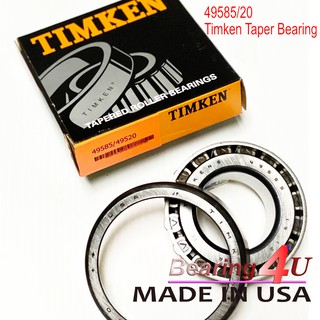 49585/49520 Timken Tapered Roller Bearing 50.8x101.6x31.750mm แบริ่งจาก อเมริกา เตเปอร์คุณภาพ ของแท้