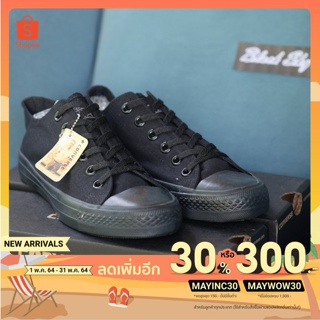 [เหลือ238.-ใช้ MAYINC30] Converse All Star (Classic) ox - Black สีดำล้วน รองเท้าผ้าใบ คอนเวิร์ส