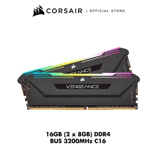 CORSAIR RAM VENGEANCE RGB PRO SL 16GB (2x8GB) DDR4 DRAM 3200MHz C16 Memory Kit — Black