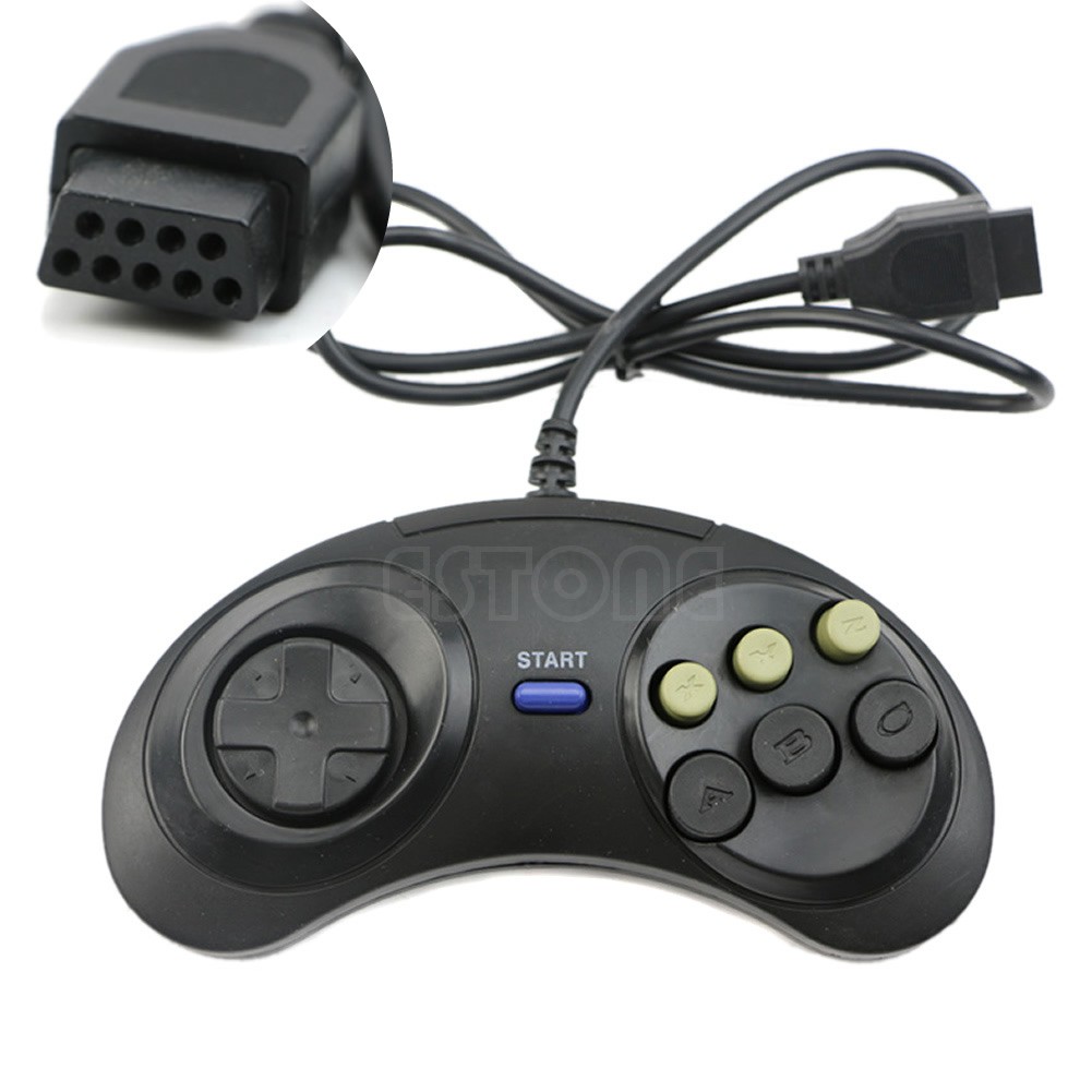 จอยเกม-แบบมีสาย-6-ปุ่ม-สําหรับ-mega-drive-megadrive-sega-md-genesis