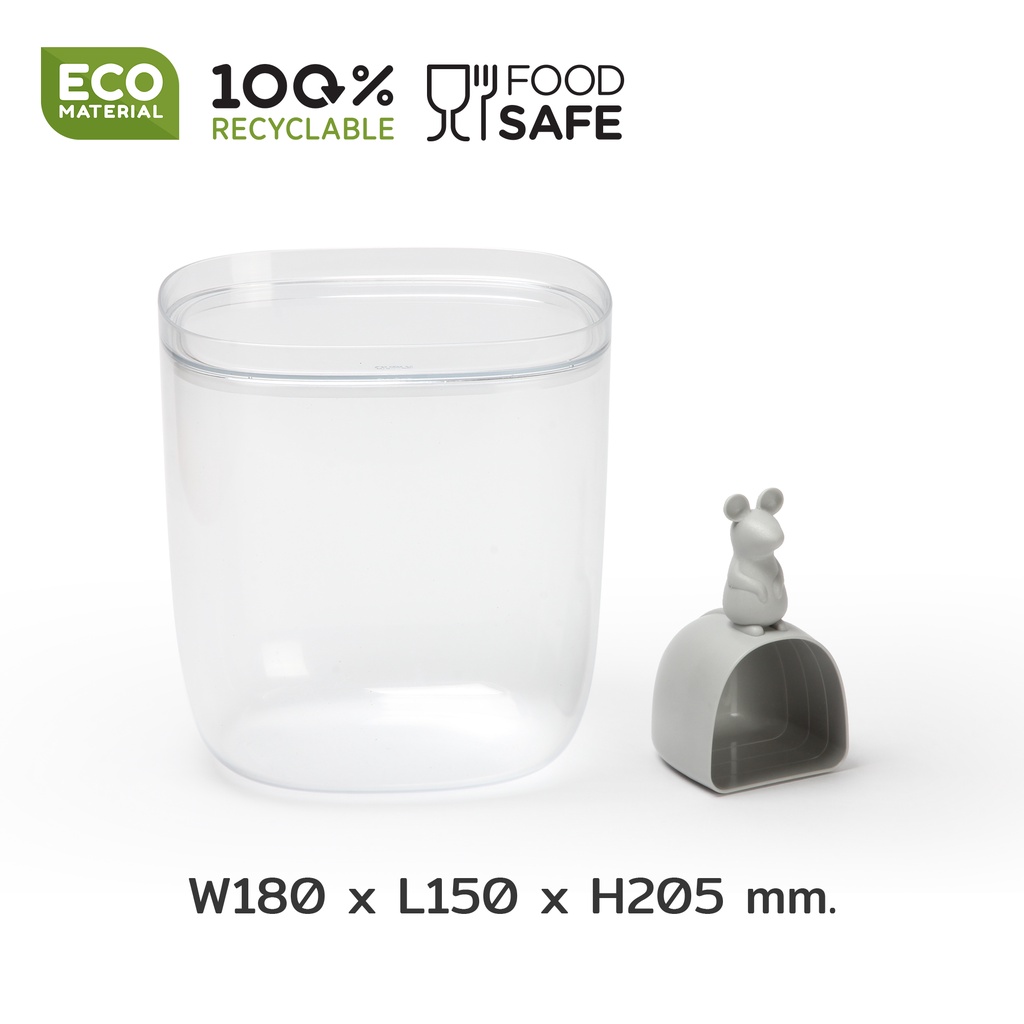 Lucky Mouse Rice container & Scoop 3.5 L ถังใส่ของ ถังข้าวสาร พร้อม ...