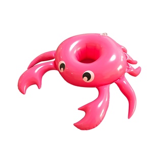 Flaot Me Summer ที่วางแก้วเป่าลม ลอยน้ำ รูปปู Inflatable New Crab Cup Holder