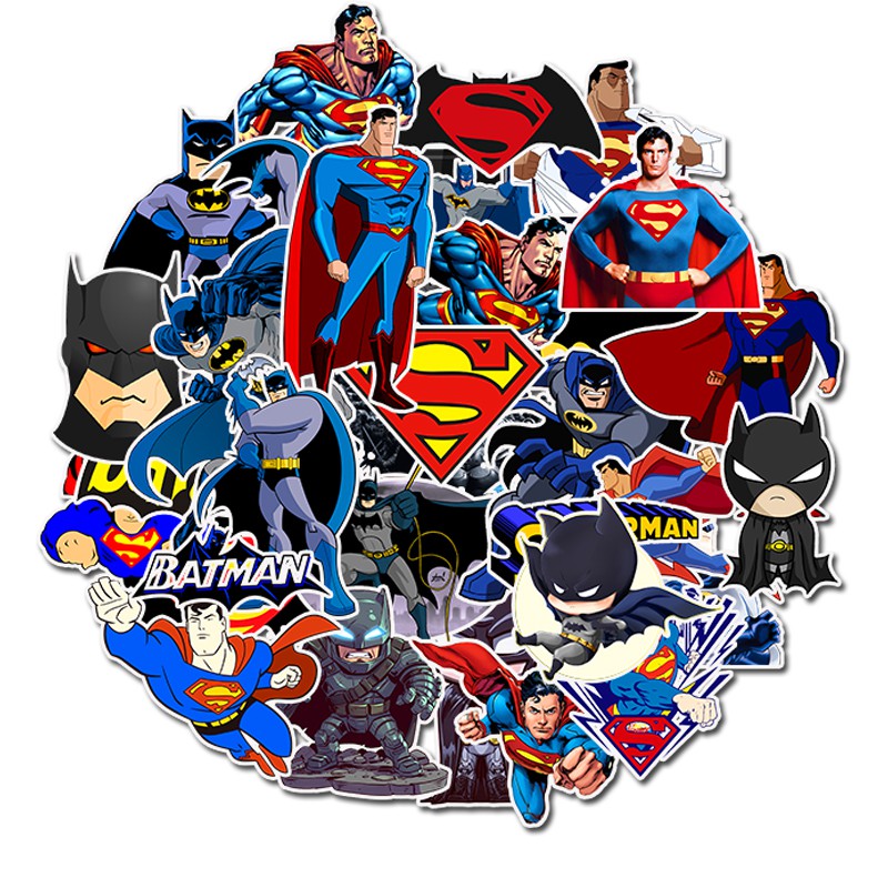 สติ๊กเกอร์-batman-diy-กันน้ําสําหรับติดตกแต่งกระเป๋าเดินทาง-45-ชิ้น