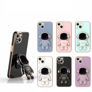 เคสโทรศัพท์มือถือชุบไฟฟ้า ลายนักบินอวกาศ 3D สําหรับ OPPO A15S A9 A5 A31 2020 A52 A92 A3S A5S A12 Reno5 Pro Reno2 F