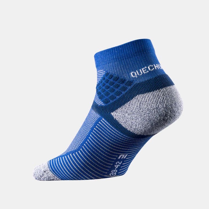 ถุงเท้าหุ้มข้อสำหรับใส่เดินป่ารุ่น-mh500-แพ็ค-2-คู่-สีฟ้า-เทา