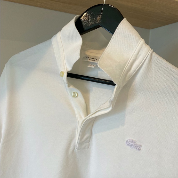 used-like-new-lacoste-polo-white-regular-มือสอง-เสื้อโปโล