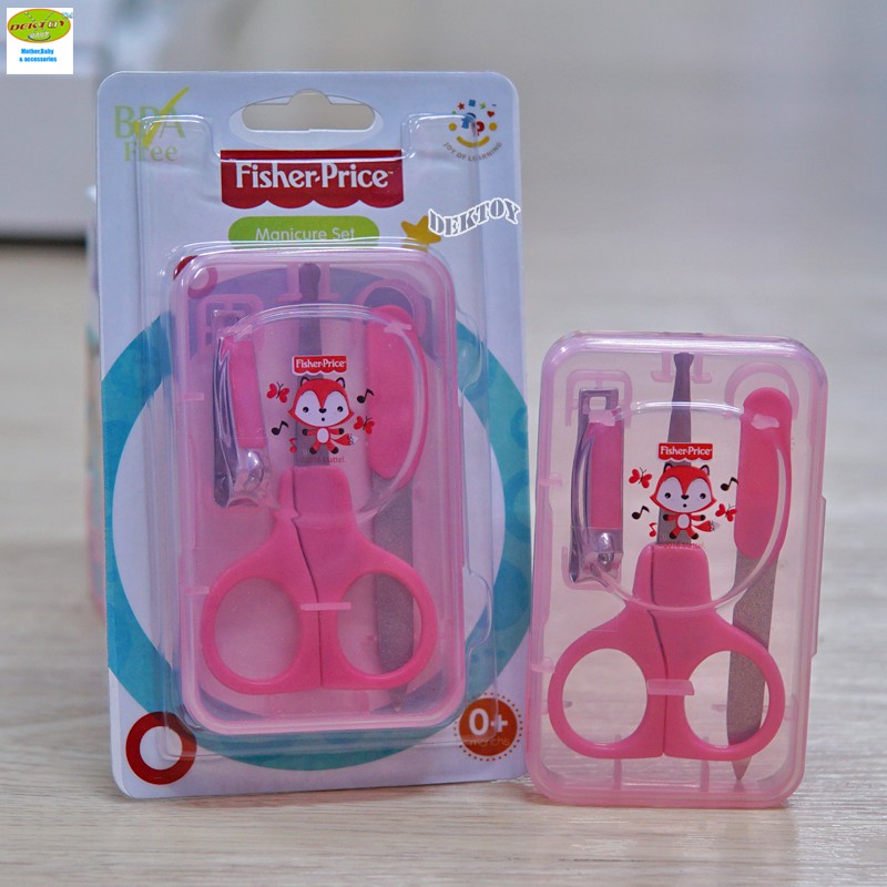 fisher-price-กรรไกรตัดเล็บเด็กทารกฟิชเชอร์ไพรส์-3-ชิ้น-กล่องชมพู