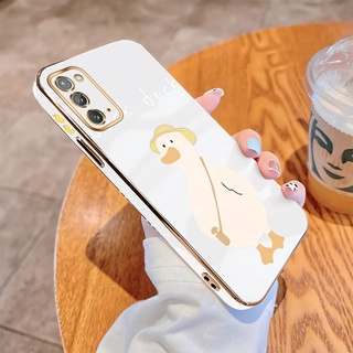 สําหรับ Samsung Galaxy Note20 Ultra Note10 Plus Note 10 Lite A81 M60s เคสโทรศัพท์มือถือแบบนิ่ม TPU กันกระแทก ลายการ์ตูนเป็ดน่ารัก