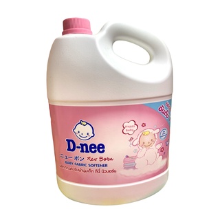 D-nee ดีนี่ ผลิตภัณฑ์ปรับผ้านุ่มเด็ก กลิ่น Happy Baby แกลลอน 3000 มล.สีชมพู