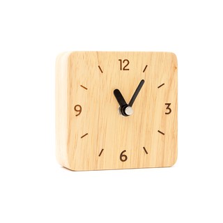 𝟔𝟕𝒂𝒂𝒗 The Woods Tale นาฬิกาตั้งโต๊ะ นาฬิกาไม้ เดินเงียบ SQUARE TABLE CLOCK จากไม้แท้ธรรมชาติ นาฬิกาไม้ ตกแต่งโต๊ะ