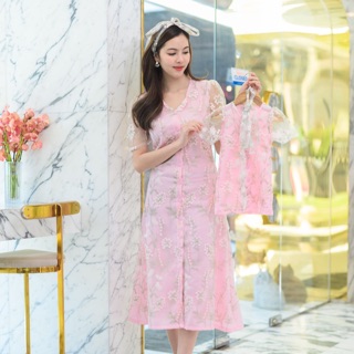 ภาพหน้าปกสินค้าชุดเดรสแม่ลูกผ้าลูกไม้สีชมพู ที่เกี่ยวข้อง