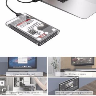 ภาพขนาดย่อของภาพหน้าปกสินค้า2.5-Inch SATA 3.0 To USB 3.0 Hard Drive Disk Box HDD External Enclosure SATAHDD And SSD -Trans กล่อง แบบใสพร้อมสายusb3.0 จากร้าน thongyut บน Shopee ภาพที่ 5