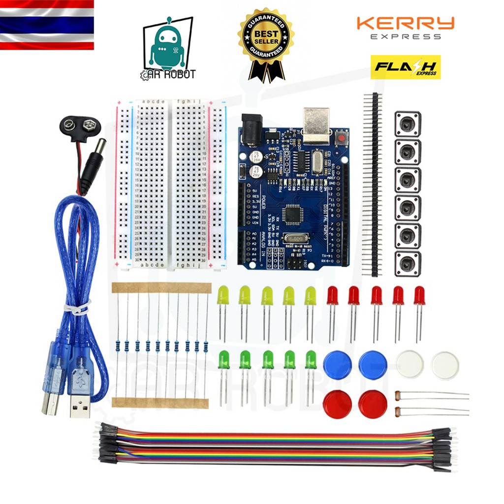 Arduino UNO R3 Starter Kit ชุดเรียนรู้บอร์ด Arduino UNO R3 1 ชุด ...