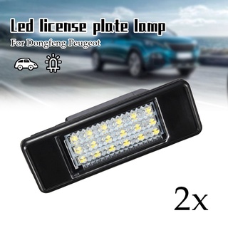 หลอดไฟ LED 18 ดวง 6000K ติดป้ายทะเบียนรถยนต์ สําหรับ CITROEN C3 C4 C5 C6 C8 For Peugeot 106 207 307 308 406 407 508 2 ชิ้น