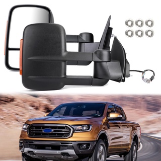 กระจกมองข้างแบบขยายได้สำหรับ Ford Ranger MK PX XL XLT XLS Wildtrak 2012 - 2022 กระจกมองข้าง