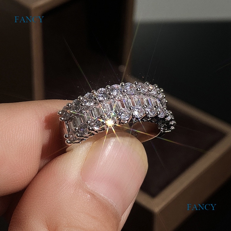 fancyqube-แหวนเพชรเทียม-แถวเดียว-เรียบง่าย-เครื่องประดับแฟชั่น-สไตล์เกาหลี