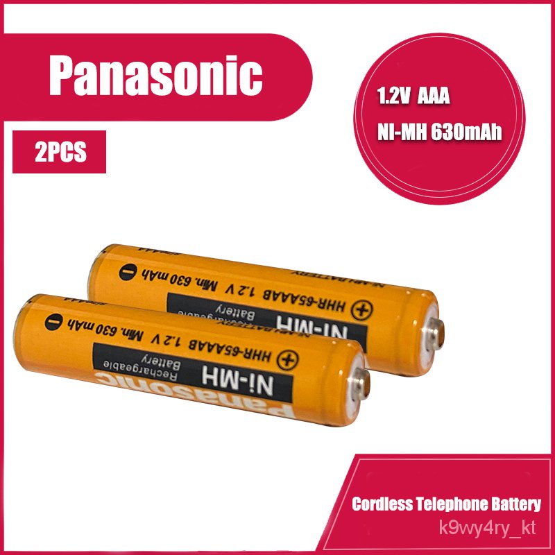 แบตเตอรี่，2PCS/lot Panasonic NIMH 1.2v 630mAh Reliable AAA Brand