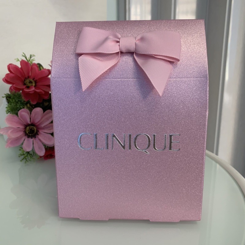 แท้-กล่องของขวัญ-clinique-สีชมพูมีกลิตเตอร์