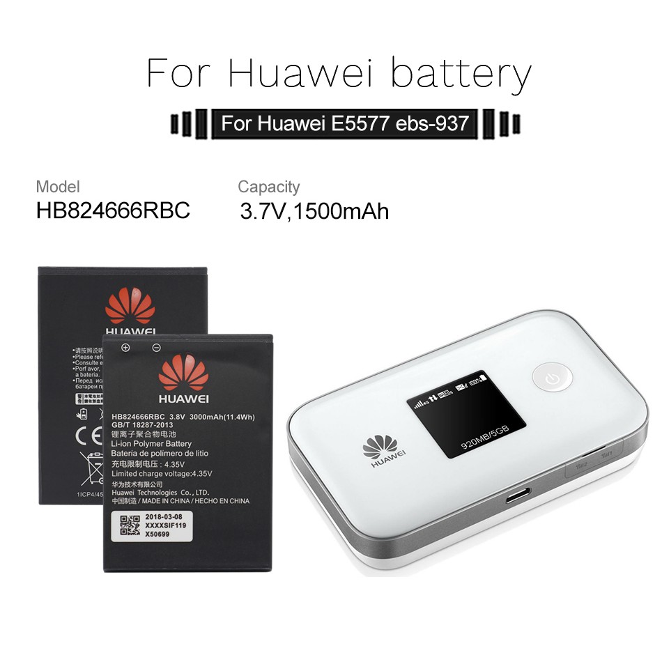 แบตเตอรี่-huawei-e5577-e5577bs-937-huawei-แบตเตอรี่-hb824666rbc-เปลี่ยนแบตเตอรี่โทรศัพท์-3000mah