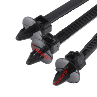 สินค้า ☀S☀30 Pcs Nylon Black Car Auto Cable Strap Push Mount Wire Tie Retainer Clip Cla