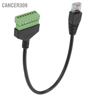 Cancer309 PVC RJ45 Male Plug to Green No Welding Terminal Short Line Cable Adapter Accessory