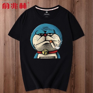 เสื้อยืดโอเวอร์ไซส์เสื้อยืดโดเรมอนDoraemon T-shirt☍▼☋>เสื้อยืดแขนสั้นผู้ชายขนาดใหญ่ เสื้อยืด เสื้อผ้าอ้วน tide โดเรมอน ล