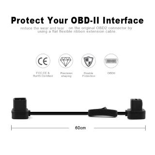 สินค้า [16 ขา 60 ซม.] สายต่อรถ OBD2 (พร้อมสวิตช์) วัดความผิดปกติของเครื่องยนต์ในรถยนต์ ELM327