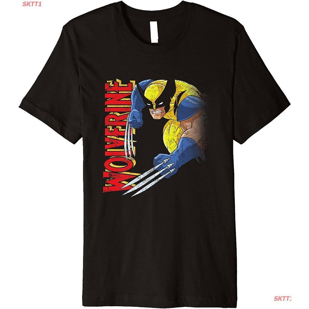 marvelเสื้อยืดกีฬา-marvel-x-men-wolverine-90s-animated-series-premium-t-shirt-marvel-mens-womens-t-shirts-f58r