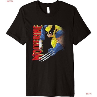 █♬♫♪♩ Marvelเสื้อยืดกีฬา Marvel X-Men Wolverine 90s Animated Series Premium T-Shirt Marvel Mens Womens T-shirts F58R