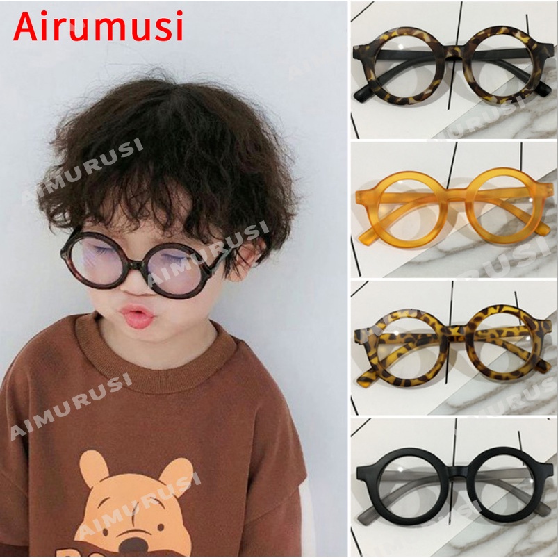 aimurusi-cod-แฟชั่นเกาหลีรอบป้องกันแสงสีฟ้าแว่นตาเด็กเปลี่ยนเลนส์แว่นตาแนวโน้มสไตล์เด็ก