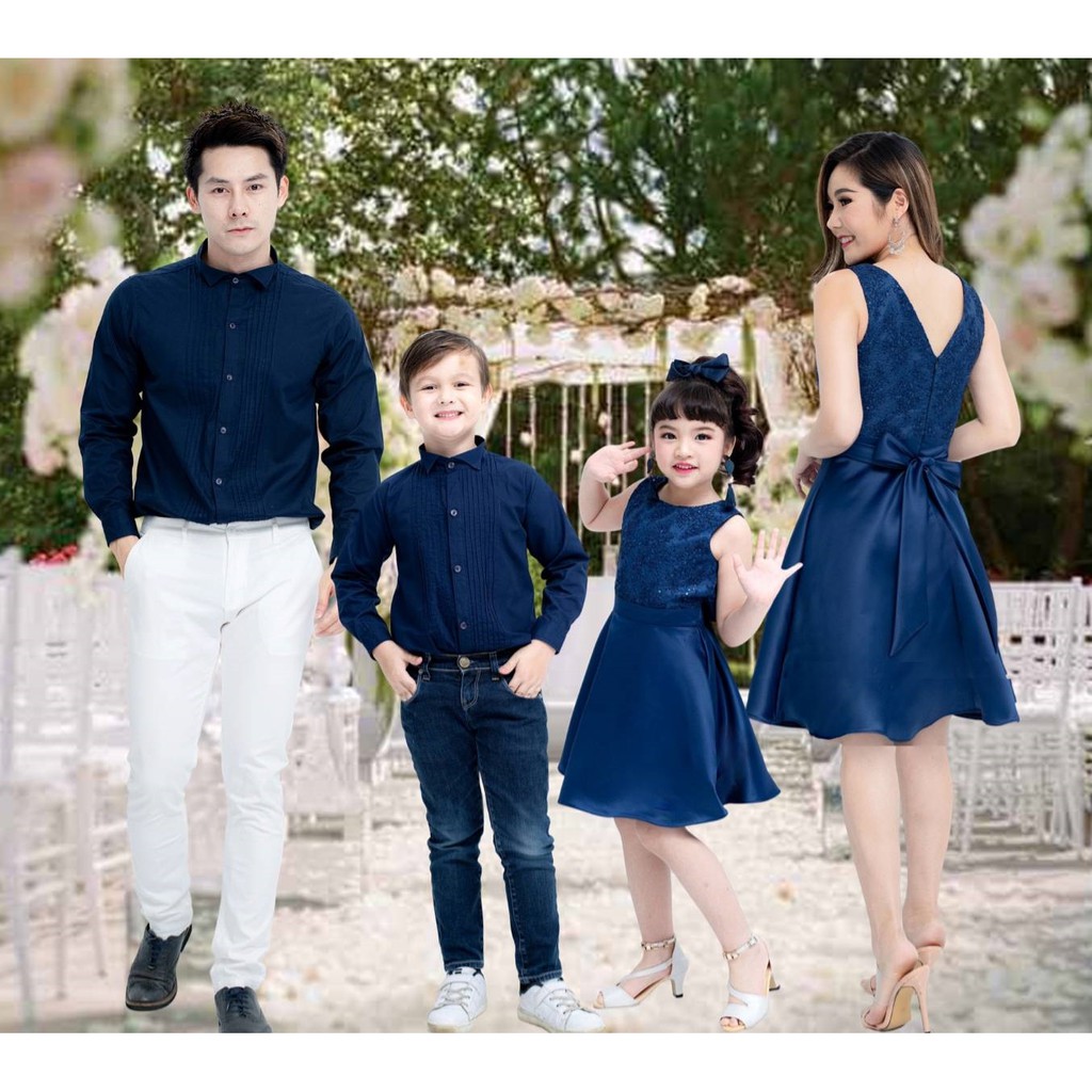 ชุดไปงานแต่ง ชุดครอบครัว ชุดออกงาน ชุดราตรี ผู้หญิง เด็กหญิง Premium  Princess ชุดแม่ลูก ชุดคู่แม่ลูก เดรสลูกไม้ | Shopee Thailand