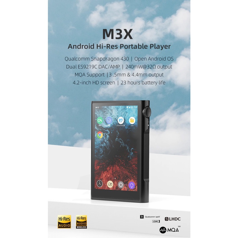 ภาพหน้าปกสินค้าShanling M3X Dap พกพาระบบ Android รุ่นล่าสุดรองรับ Hi-Res จากร้าน holysai_official บน Shopee