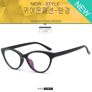 Fashion แว่นตา เกาหลี แฟชั่น แว่นตากรองแสงสีฟ้า รุ่น 2362 C-1 สีดำเงา ถนอมสายตา (กรองแสงคอม กรองแสงมือถือ)