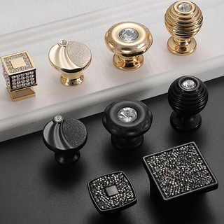 Modern Luxury Crystal Cabinet handle Drawer Pull Zinc Alloy Dresser Knobs