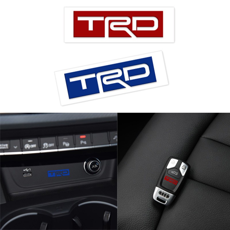 สติกเกอร์รูปลอก-รูปโลโก้-trd-ติดตกแต่งรถยนต์-5-ชิ้น-อุปกรณ์รถยนต์