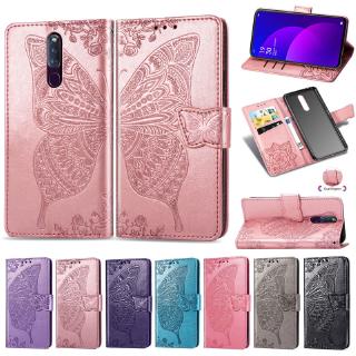 เคสโทรศัพท์หนัง ฝาพับ ลายผีเสื้อ พร้อมช่องใส่บัตร สําหรับ OPPO A78 A17 A17K A16 A15 A15s A12 A9 A5 A3s A58 A96 A76 A36 A54 A55 A7 A5s A12e A93 A73 AX5 F9 F11 F17 Pro